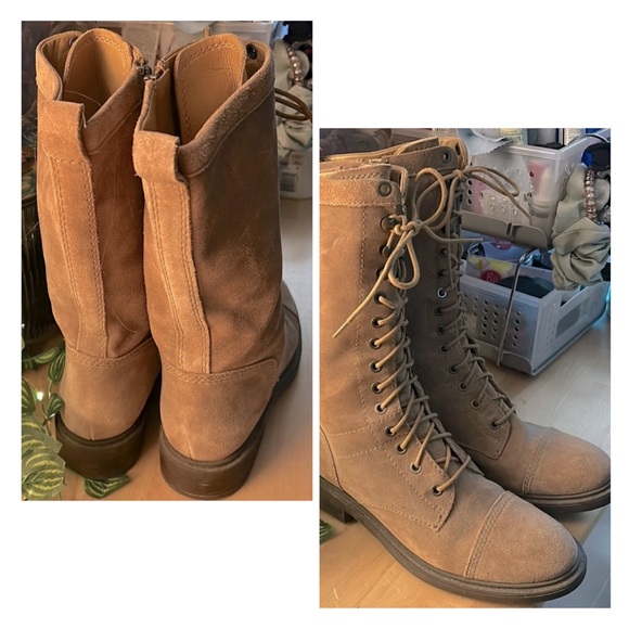 🤎Nine West Genuine Leather Lace Up Boots 8🤎